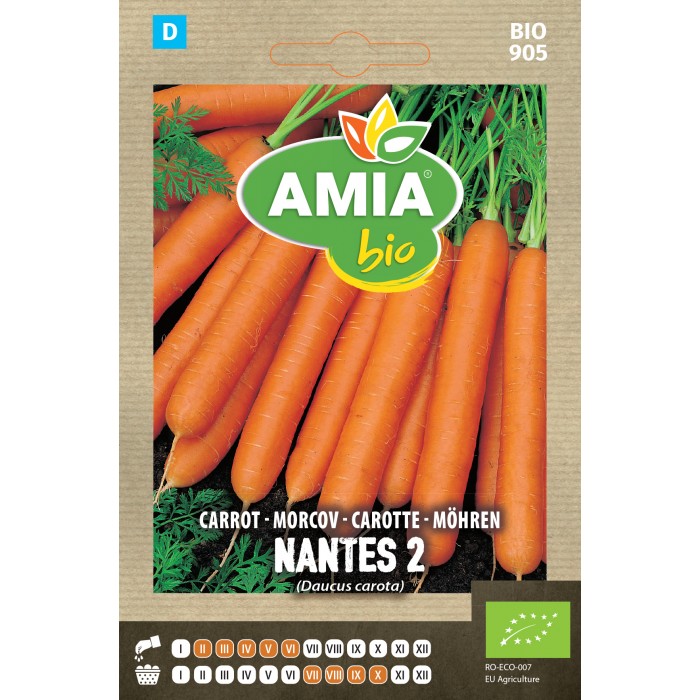 Seminte bio de morcov Nantes Amia 1,7 grame